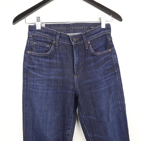 CITIZENS OF HUMANITY Rocket High Rise Skinny Dark Wash Denim Jeans - Picture 2 of 8